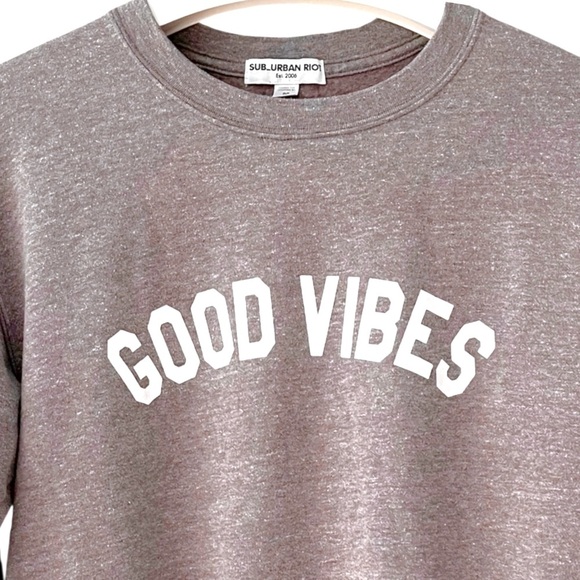 SUB URBAN RIOT EUC good vibes sweatshirt in Dark Oatmeal Size M - Picture 4 of 8